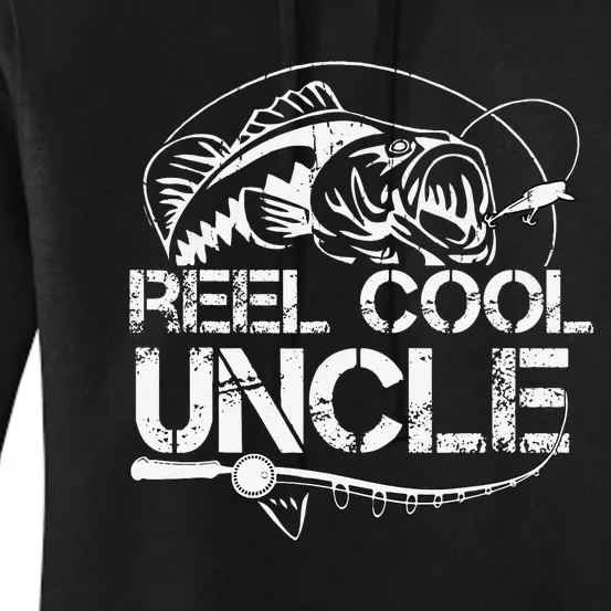 Reel Cool Uncle Fishing Daddy Fathers Day Dad Gifts For Women's Pullover Hoodie