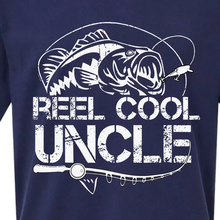 Reel Cool Uncle Fishing Daddy Fathers Day Dad Gifts For Sueded Cloud Jersey T-Shirt