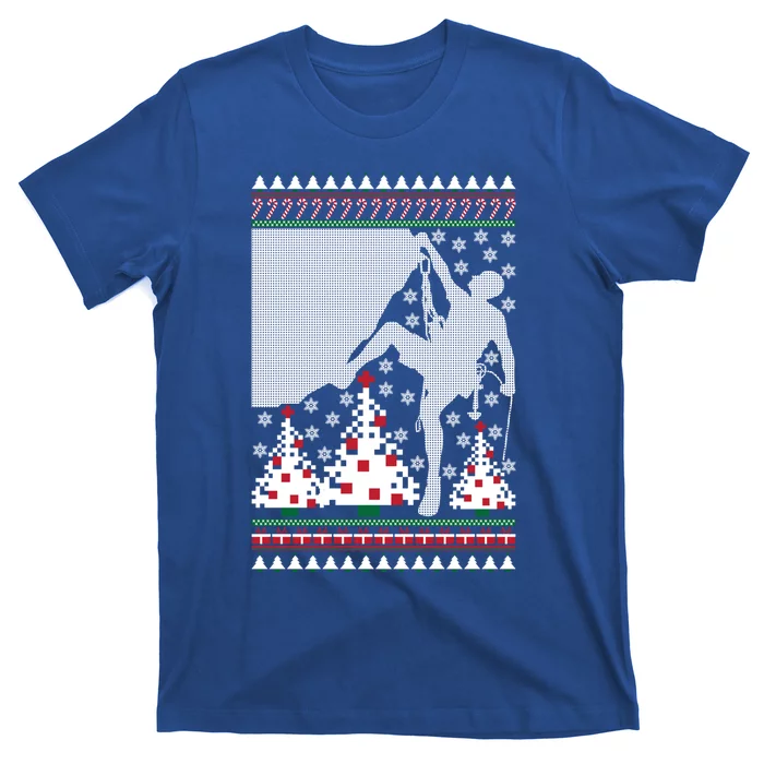 Rock Climbing Ugly Christmas Gift Holiday Xmas Gift T-Shirt