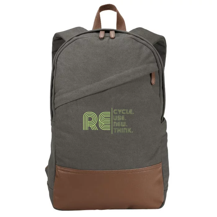 RE Cycle Use New Think Cotton Canvas Backpack