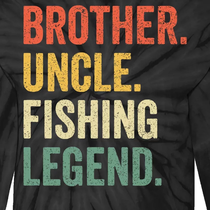 Reel Cool Uncle Fishing Daddy Fathers Day Dad Gift Tie-Dye Long Sleeve Shirt