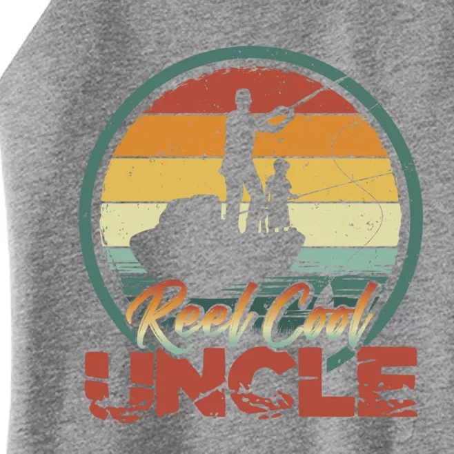 Reel Cool Uncle Gift Fun Retro Fishing Family Cute Gift Women’s Perfect Tri Rocker Tank