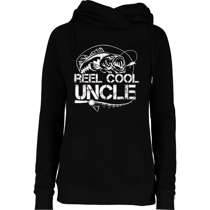 Reel Cool Uncle Fishing Daddy Fathers Day Dad Gifts For Womens Funnel Neck Pullover Hood