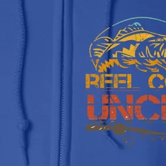 Reel Cool Uncle Fishing Daddy Fathers Day Dad Funny Gift Gift Full Zip Hoodie