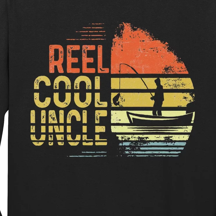 Reel Cool Uncle Fisherman Daddy Father's Day Fishing Long Sleeve Shirt