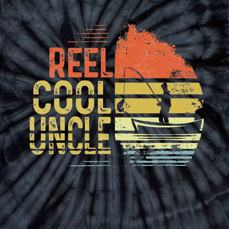 Reel Cool Uncle Fisherman Daddy Father's Day Fishing Tie-Dye T-Shirt