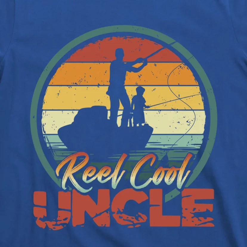 Reel Cool Uncle Gift Fun Retro Fishing Family Meaningful Gift T-Shirt