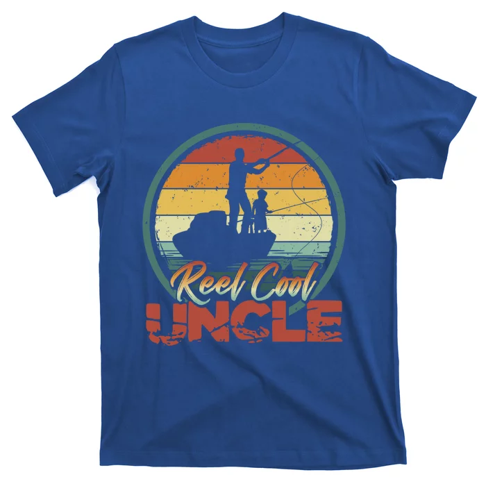 Reel Cool Uncle Gift Fun Retro Fishing Family Meaningful Gift T-Shirt