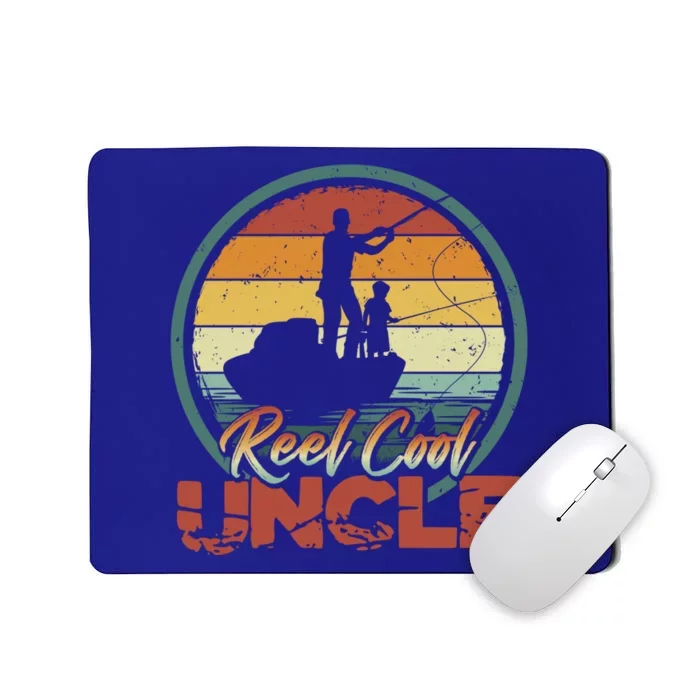 Reel Cool Uncle Gift Fun Retro Fishing Family Meaningful Gift Mousepad