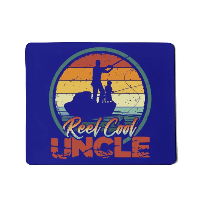 Reel Cool Uncle Gift Fun Retro Fishing Family Meaningful Gift Mousepad