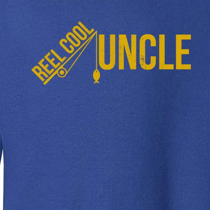 Reel Cool Uncle Funny Family Humor Fishing Pride Lover Gift Toddler Sweatshirt