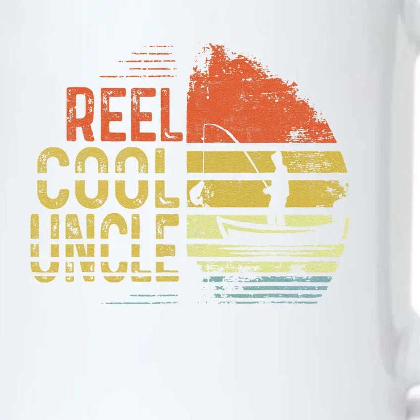 Reel Cool Uncle Fisherman Daddy Fathers Day Fishing Black Color Changing Mug