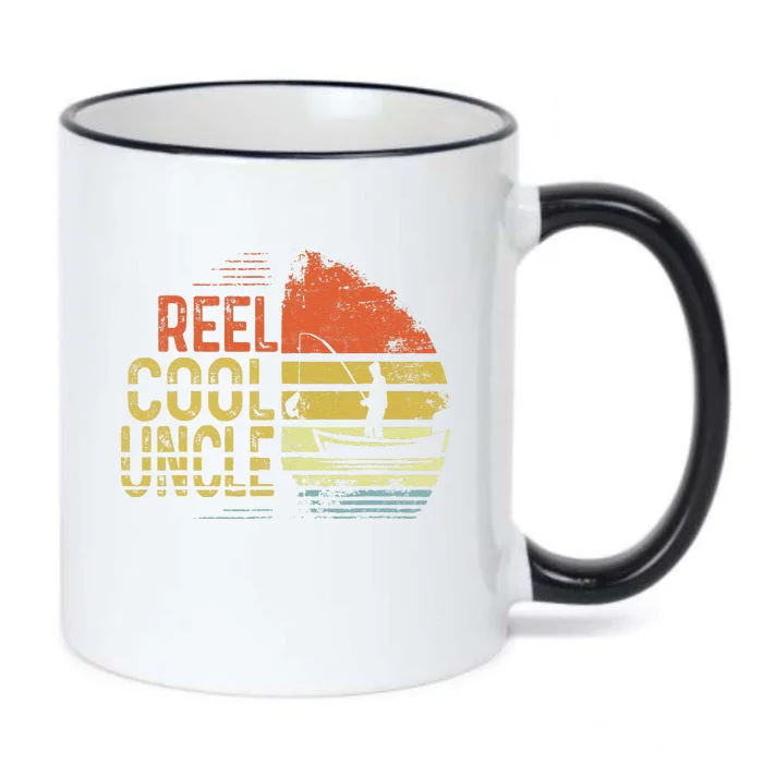 Reel Cool Uncle Fisherman Daddy Fathers Day Fishing Black Color Changing Mug