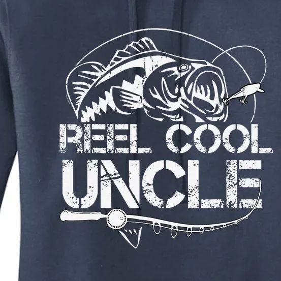 Reel Cool Uncle Fishing Daddy Fathers Day Dad Gifts For Women's Pullover Hoodie