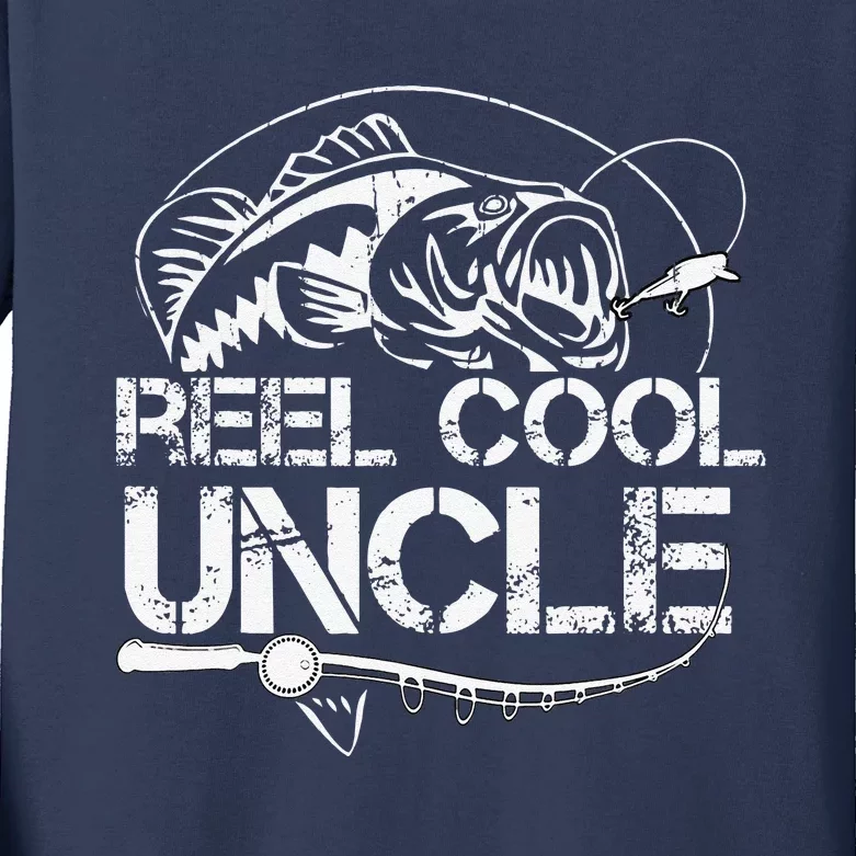 Reel Cool Uncle Fishing Daddy Fathers Day Dad Gifts For Kids Long Sleeve Shirt