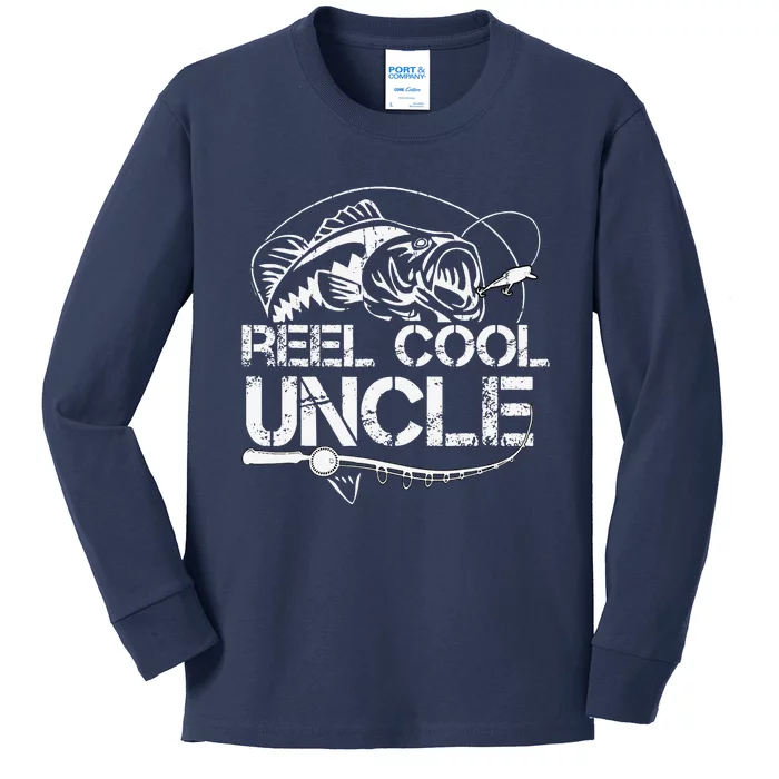 Reel Cool Uncle Fishing Daddy Fathers Day Dad Gifts For Kids Long Sleeve Shirt