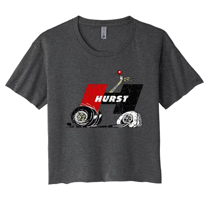 Retro Car Vintage Hurst Performance Meme Hand Engine Women's Crop Top Tee