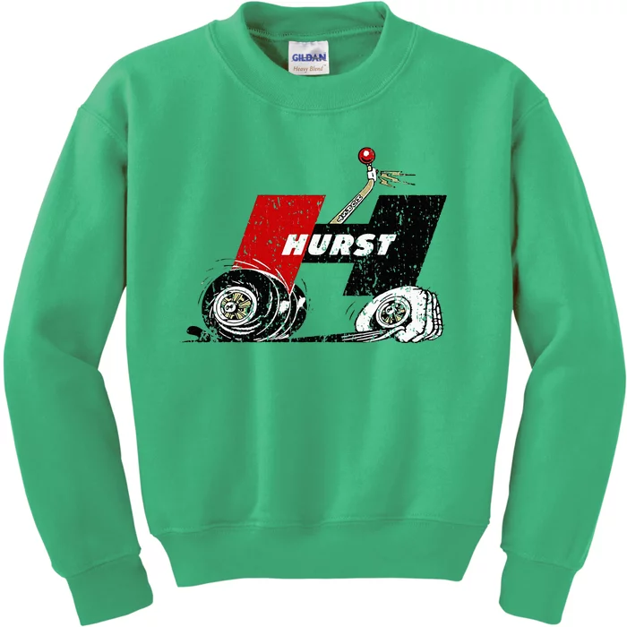 Retro Car Vintage Hurst Performance Meme Hand Engine Kids Sweatshirt