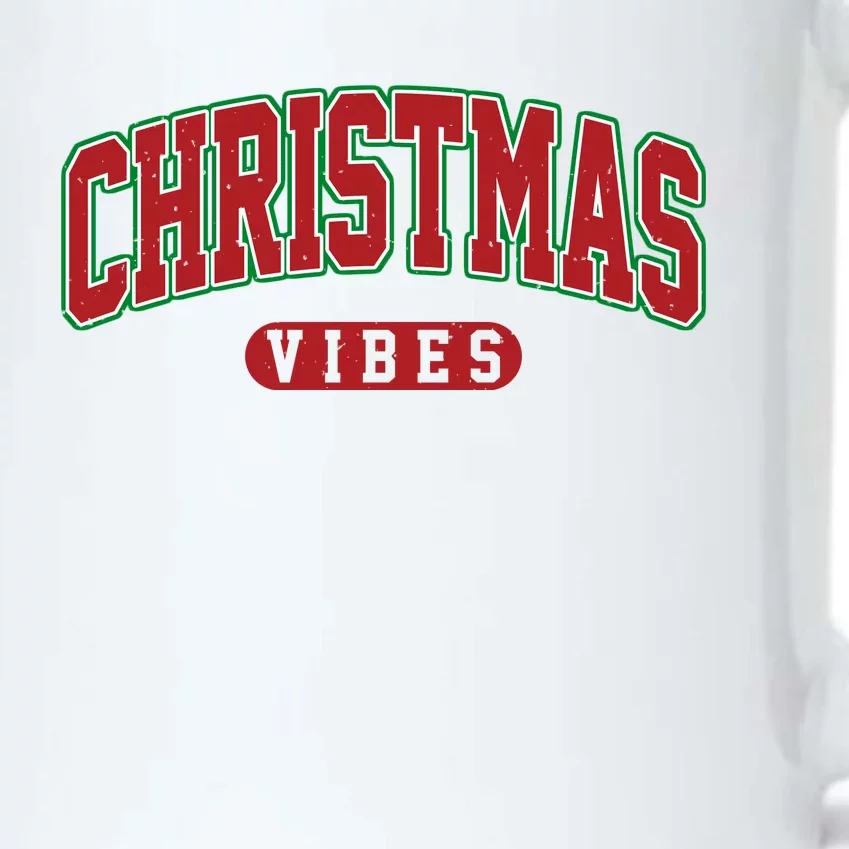 Retro Christmas Vibes Black Color Changing Mug