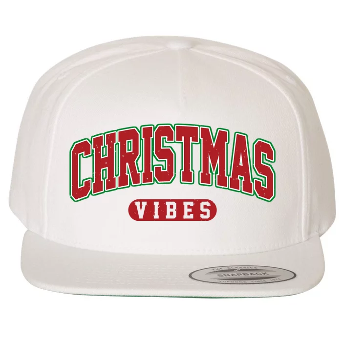 Retro Christmas Vibes Wool Snapback Cap