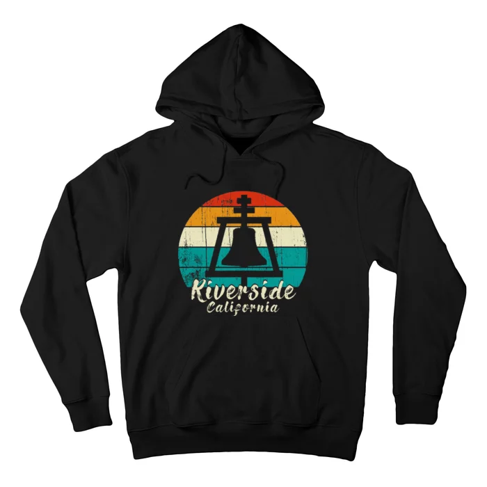 Riverside California Vintage Design With Sunset Hoodie