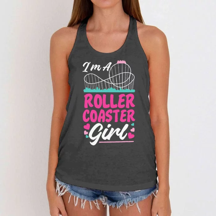 Roller Coaster Vintage I'm A Roller Coaster Women's Knotted Racerback Tank