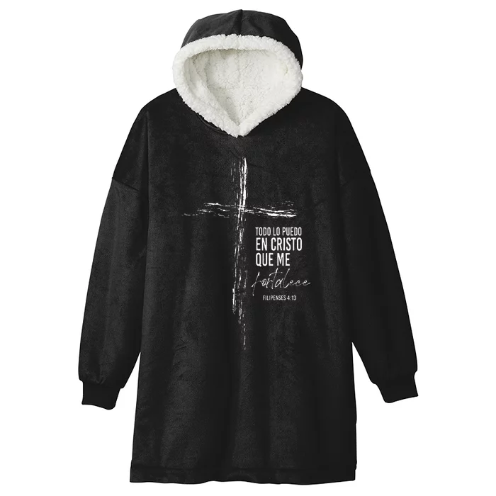 Regalos Cristianos Versos Filipenses 4 13 Christian Spanish Hooded Wearable Blanket