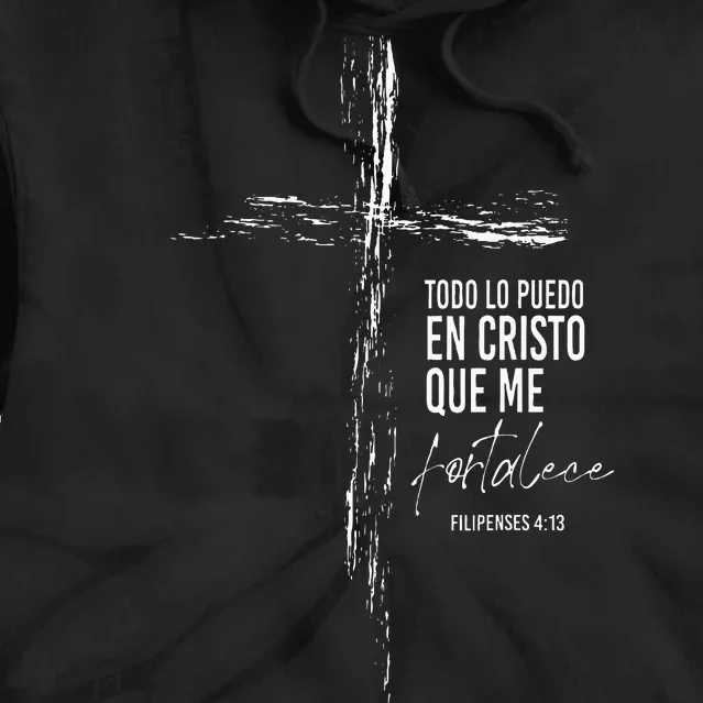 Regalos Cristianos Versos Filipenses 4 13 Christian Spanish Tie Dye Hoodie