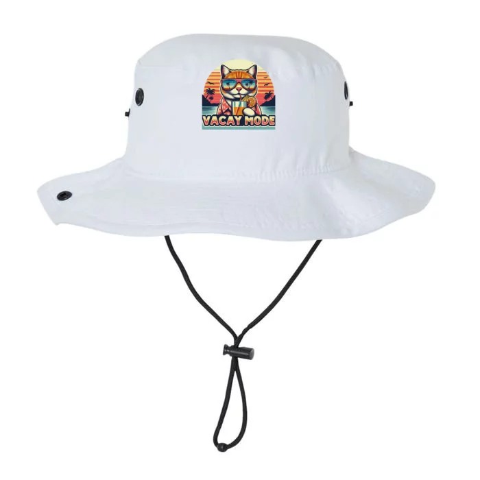 Retro Cat Vacation Summer Family Beach Trip Vacay Mode Ocean Great Gift Legacy Cool Fit Booney Bucket Hat