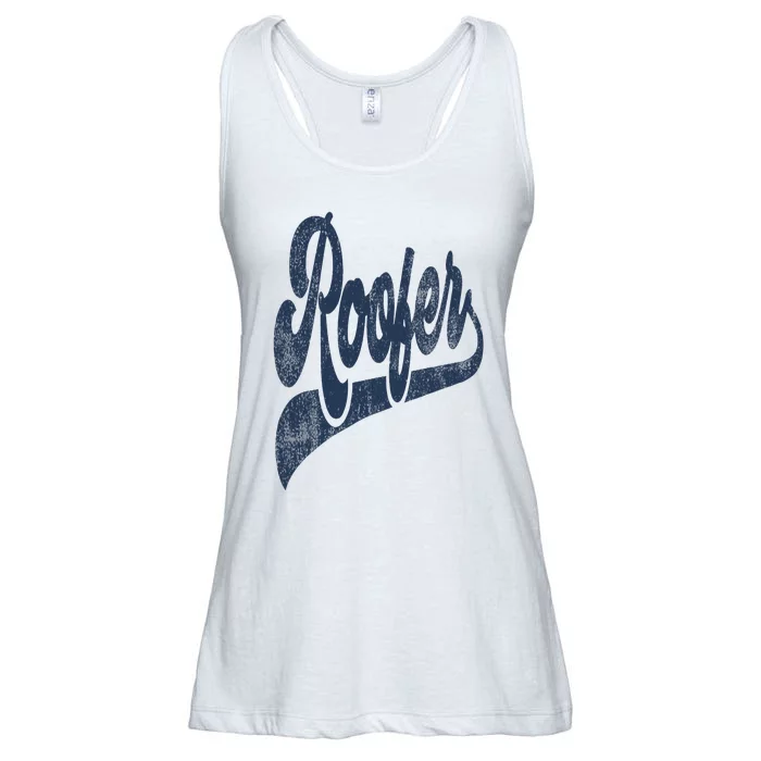 Roofer Cute Vintage Graphic Ladies Essential Flowy Tank