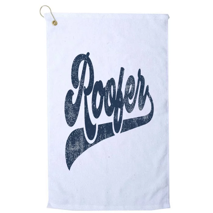 Roofer Cute Vintage Graphic Platinum Collection Golf Towel