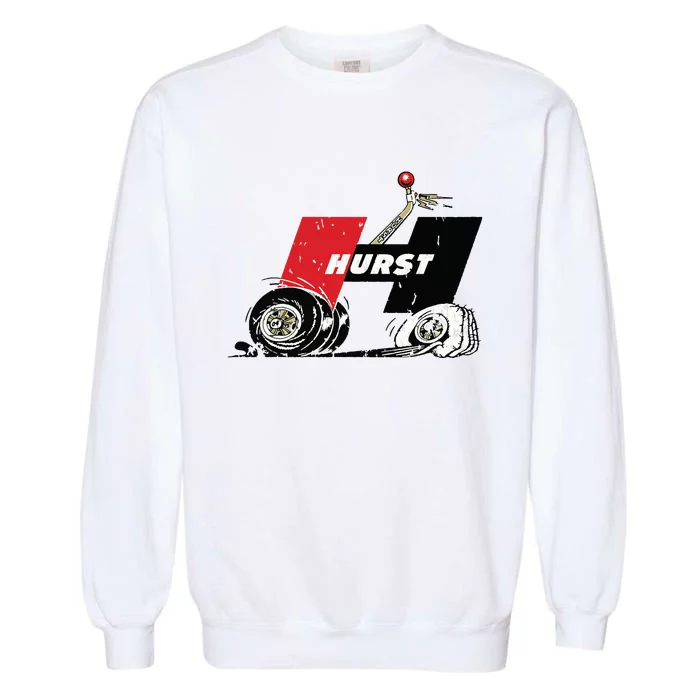 Retro Car Vintage Hurst Performance Meme Hand Engine Funny Garment-Dyed Sweatshirt