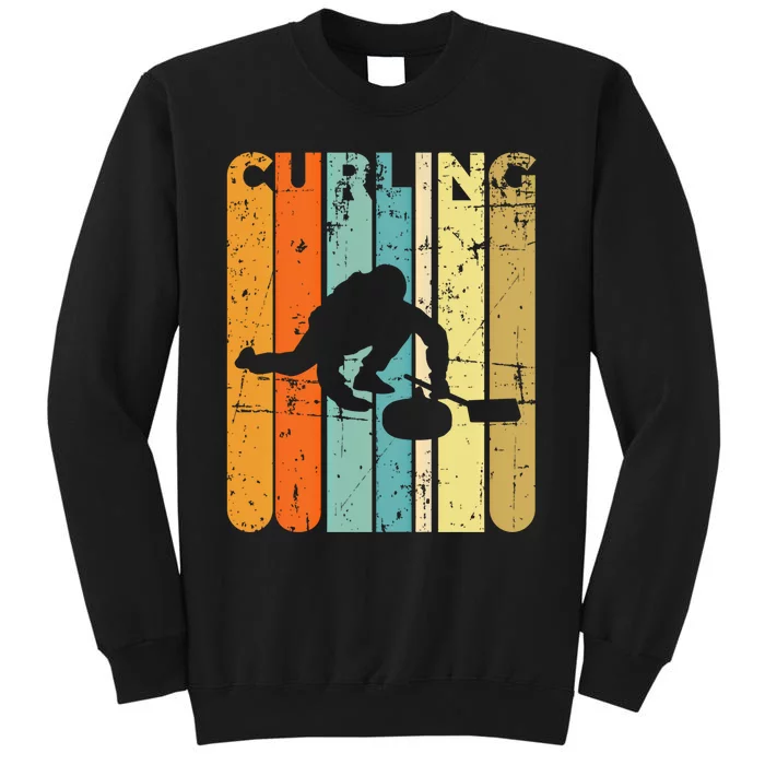 Retro Curlinggame Vintage Ice Curling Sport Quote Curling Gift Sweatshirt