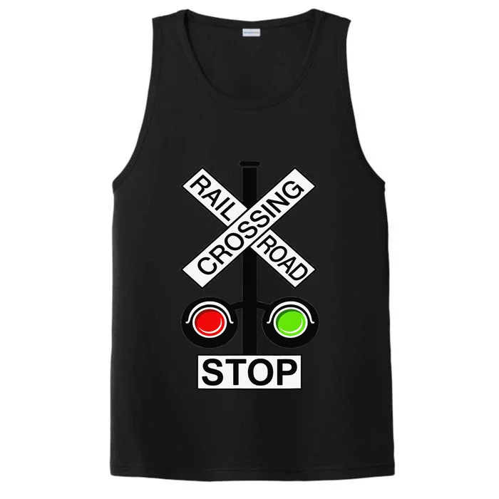 Railroad Crossing Worker Funny Halloween Costume Performance Tank