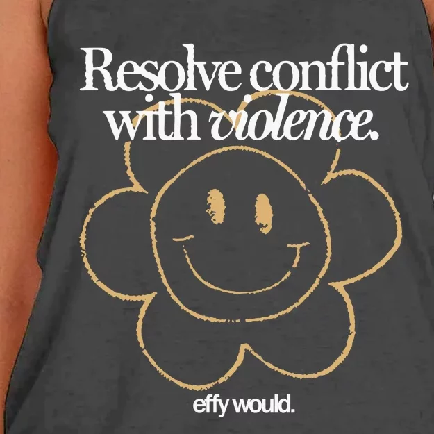 Resolve Coict With Violence Effy Would Women's Knotted Racerback Tank