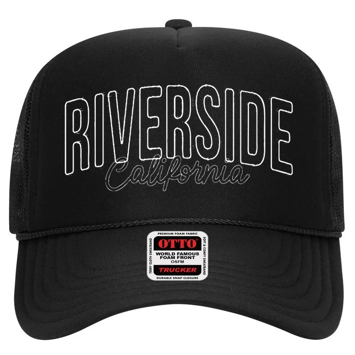 Riverside California wired city High Crown Mesh Trucker Hat