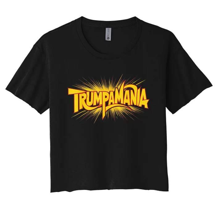 Republican Convention Wrestling Meme Trumpamania Let Trumpamania Run Wild Women's Crop Top Tee