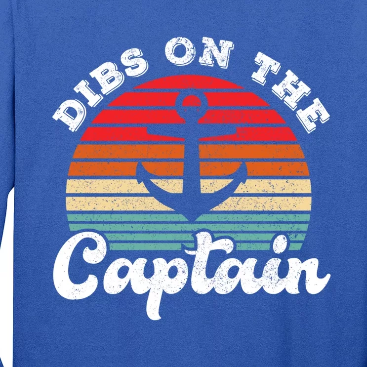 Retro Captain Wife Funny Dibs On The Captain Meaningful Gift Long Sleeve Shirt