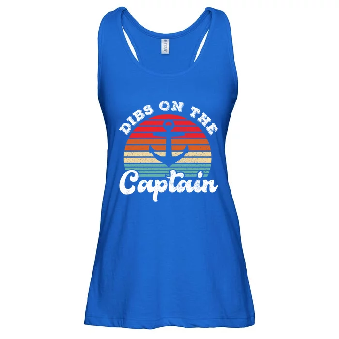 Retro Captain Wife Funny Dibs On The Captain Meaningful Gift Ladies Essential Flowy Tank