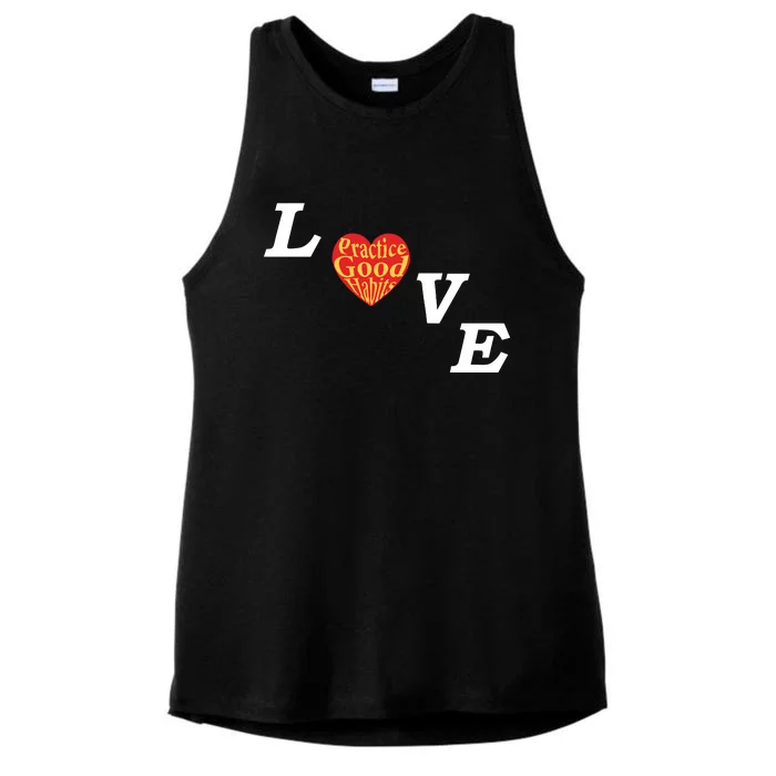 Ryan Clark Wearing Love Practice Good Habits Ladies Tri-Blend Wicking Tank