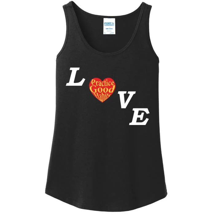 Ryan Clark Wearing Love Practice Good Habits Ladies Essential Tank