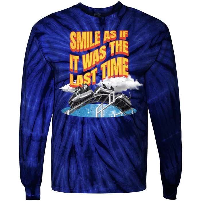 Roller Coaster Wagons In The Sky Tie-Dye Long Sleeve Shirt