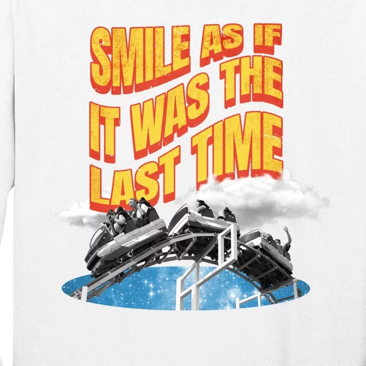 Roller Coaster Wagons In The Sky Tall Long Sleeve T-Shirt