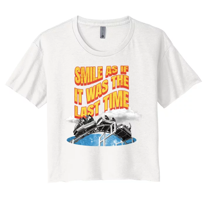 Roller Coaster Wagons In The Sky Women's Crop Top Tee