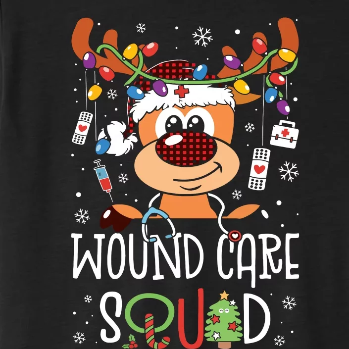 Reindeer Christmas Wound Care Squad Stethoscope Nurse ChromaSoft Performance T-Shirt