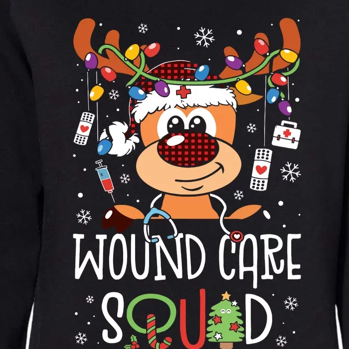 Reindeer Christmas Wound Care Squad Stethoscope Nurse Womens California Wash Sweatshirt