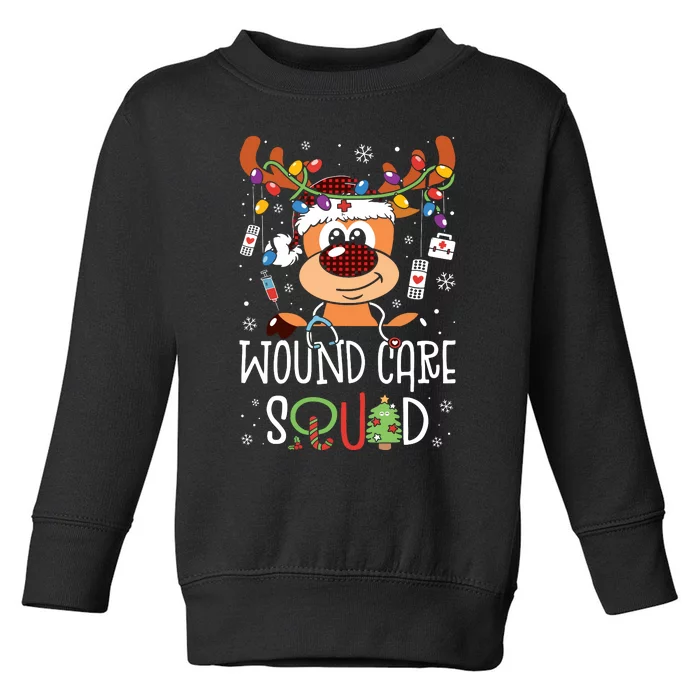 Reindeer Christmas Wound Care Squad Stethoscope Nurse Toddler Sweatshirt