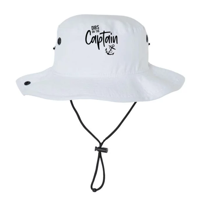 Retro Captain Wife Dibs On The Captain Funny FIshing Quote Legacy Cool Fit Booney Bucket Hat