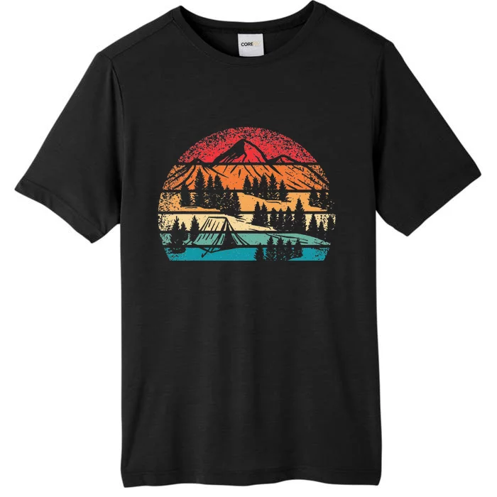 Retro Camping Wildlife Outdoor Nature Mountain Camper Hiking ChromaSoft Performance T-Shirt