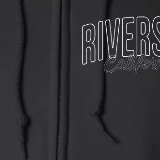 Riverside California wired city Full Zip Hoodie